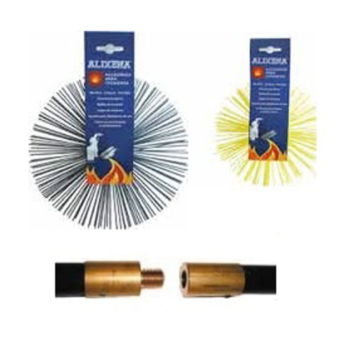 CEPILLO CHIMENEA KIT ECO 7m VARA + ERIZO ACERO Ø 250m ALIXENA M7003